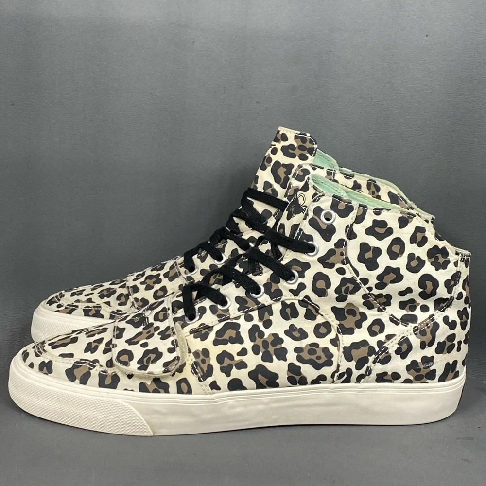 CREATIVE RECREATION  Off White Brown Leopard Print Sneakers Mens size 12